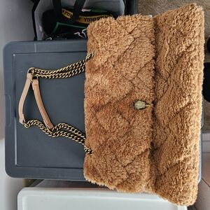 Kurt Geiger Tan Faux Fur Shoulder Bag